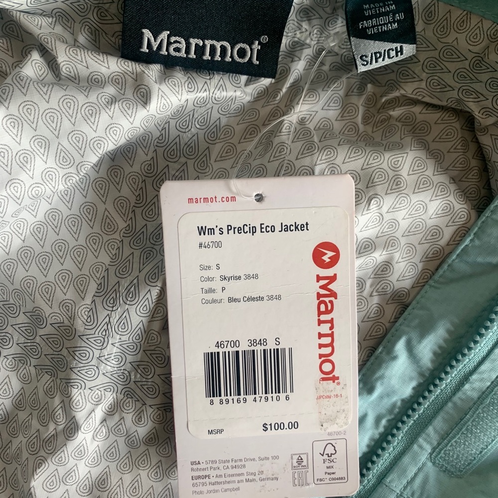 BNWT Women's PreCip® Eco Jacket in Skyrise (SM) - Picture 3 of 4